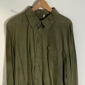 Olive suede jacket made in Italy never worn